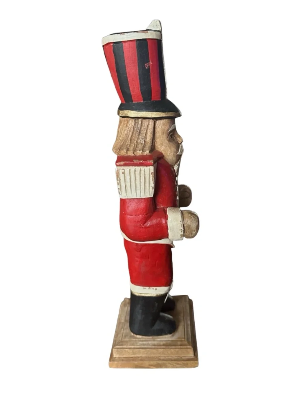 POTTERY BARN Vintage Christmas Holiday Wood Painted Nutcracker 17”